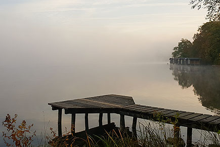 Leichter Morgennebel am Weßlinger See